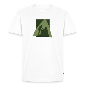 Climber Alps Climbing Wall - Men's Premium Organic T-Shirt - white - Front - Nico (187cm)