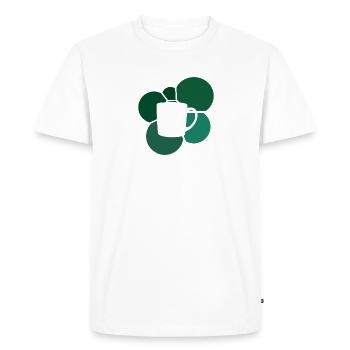 Café, Cappuccino, Caféine - T-shirt Premium bio Homme - blanc - Devant - Nico (187cm)