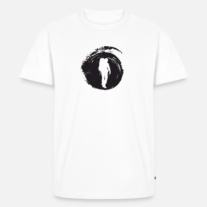 Rucksack Wanderer Wanderer - Männer Premium Bio T-Shirt - Weiß
