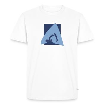 Excavatrice Conducteur Maison Construction Construction Maison - T-shirt Premium bio Homme - blanc - Devant - Nico (187cm)