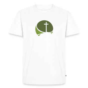 Bible de la Croix du Christ - T-shirt Premium bio Homme - blanc - Devant - Nico (187cm)