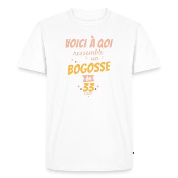 This is what a 33-year-old bogosse looks like - Men's Premium Organic T-Shirt - white - Front - Nico (187cm)
