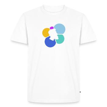 Poils du visage Hipster - T-shirt Premium bio Homme - blanc - Devant - Nico (187cm)