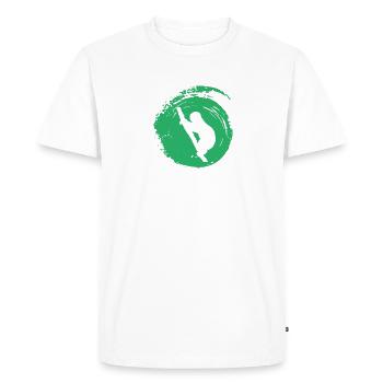 Repos relaxant paresseux - T-shirt Premium bio Homme - blanc - Devant - Nico (187cm)