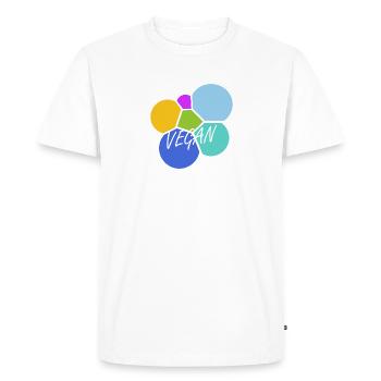 Vegan Plant-Based Healthy - Men's Premium Organic T-Shirt - white - Front - Nico (187cm)