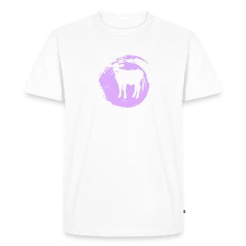 Bien-être animal végétalien - T-shirt Premium bio Homme - blanc - Devant - Nico (187cm)