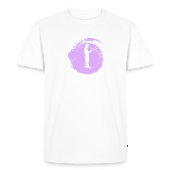 Livre de lecture roman - T-shirt Premium bio Homme - blanc - Devant - Nico (187cm)