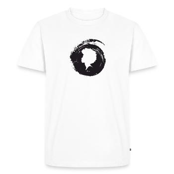 Afro 70s - Men's Premium Organic T-Shirt - white - Front - Nico (187cm)
