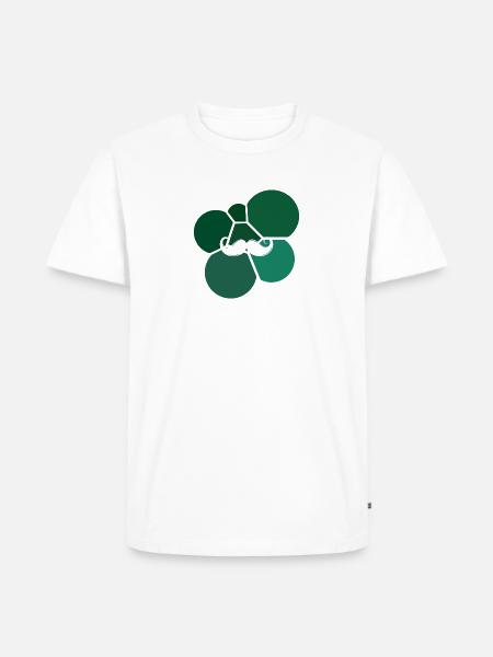 Bart November Schnurrbart - Männer Premium Bio T-Shirt - Weiß