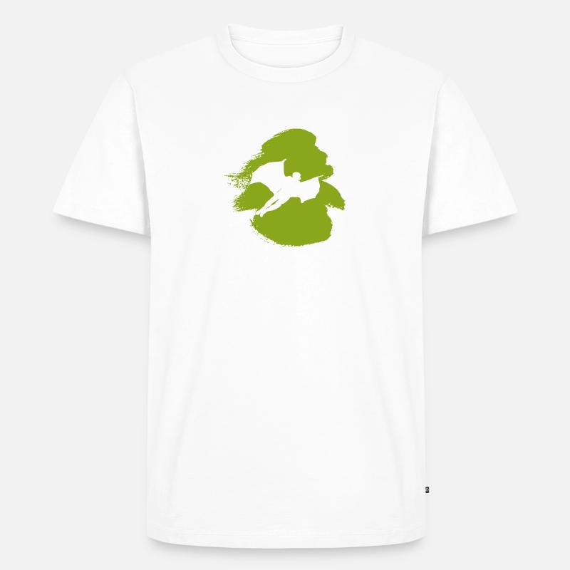 Wingsuit Fliegen - Männer Premium Bio T-Shirt - Weiß