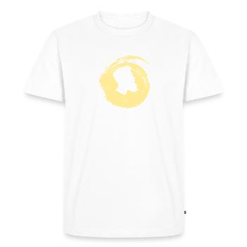 Beard Mustache Facial Hair - Men's Premium Organic T-Shirt - white - Front - Nico (187cm)