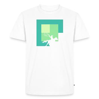Shérif de selle de cow-boy - T-shirt Premium bio Homme - blanc - Devant - Nico (187cm)