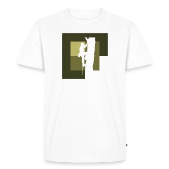 Grimpeur d’arbre Singe grimpant - T-shirt Premium bio Homme - blanc - Devant - Nico (187cm)
