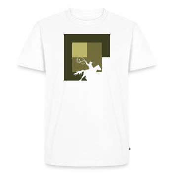 Selle de cow-boy Lasso - T-shirt Premium bio Homme - blanc - Devant - Nico (187cm)