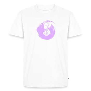 Viande végétalienne Végétalienne - T-shirt Premium bio Homme - blanc - Devant - Nico (187cm)