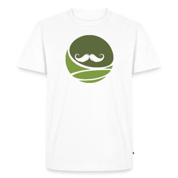 Moustache Sir Baertig - T-shirt Premium bio Homme - blanc - Devant - Nico (187cm)