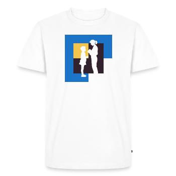 Apprentissage des enseignants du primaire - T-shirt Premium bio Homme - blanc - Devant - Nico (187cm)