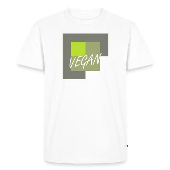 Vegan Animal Rights Bio - Men's Premium Organic T-Shirt - white - Front - Nico (187cm)