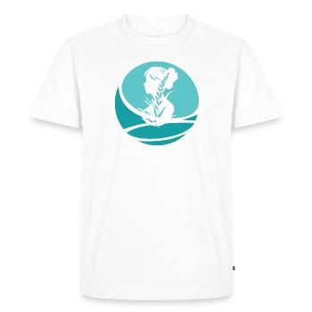 Droits des animaux végétaliens - T-shirt Premium bio Homme - blanc - Devant - Nico (187cm)