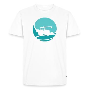 Ranch agricole - T-shirt Premium bio Homme - blanc - Devant - Nico (187cm)