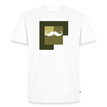 Bart Hipster Monsieur - T-shirt Premium bio Homme - blanc - Devant - Nico (187cm)
