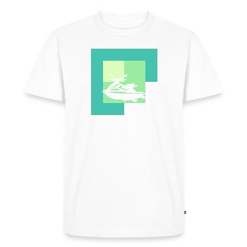 Water Sports Motorboat Wakeskate - Men's Premium Organic T-Shirt - white - Front - Nico (187cm)