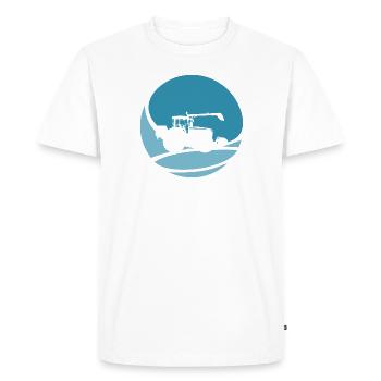 Ranch de la ferme fermière - T-shirt Premium bio Homme - blanc - Devant - Nico (187cm)