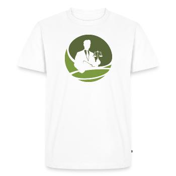 Court Treatment Insurance - Men's Premium Organic T-Shirt - white - Front - Nico (187cm)