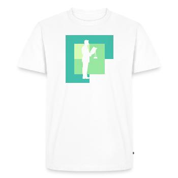 Paragraphe de la loi - T-shirt Premium bio Homme - blanc - Devant - Nico (187cm)
