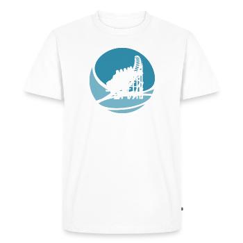Chapiteau de montagnes russes de grande roue - T-shirt Premium bio Homme - blanc - Devant - Nico (187cm)