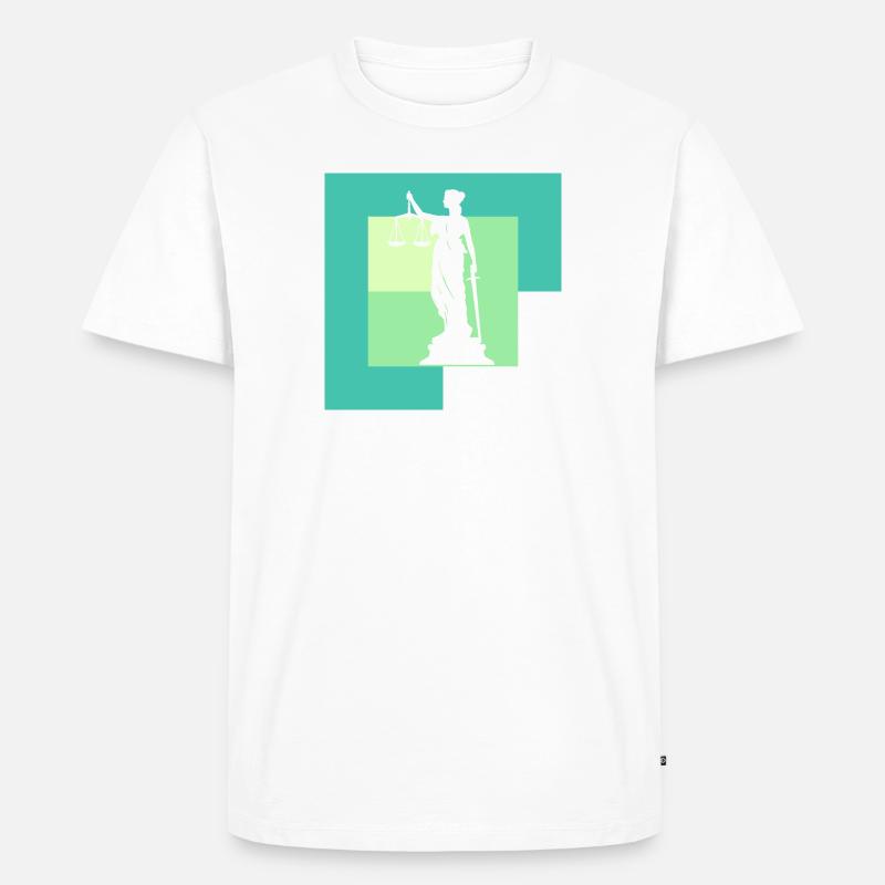 Gericht Anwalt Richter - Männer Premium Bio T-Shirt - Weiß