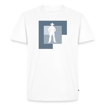 Cowboy Sheriff Bottes de cowboy - T-shirt Premium bio Homme - blanc - Devant - Nico (187cm)