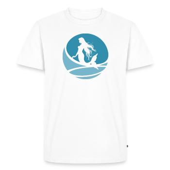 Nageoire de lamantin Neptune - T-shirt Premium bio Homme - blanc - Devant - Nico (187cm)