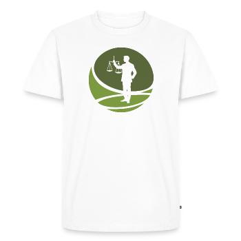 Judge Law - Men's Premium Organic T-Shirt - white - Front - Nico (187cm)