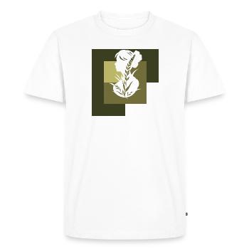 Végétalien à base de plantes sain - T-shirt Premium bio Homme - blanc - Devant - Nico (187cm)