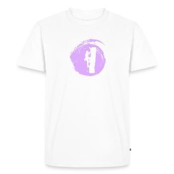 Grimpeur Ascent Singe d’escalade - T-shirt Premium bio Homme - blanc - Devant - Nico (187cm)