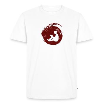 Bookworm Book Writing - Men's Premium Organic T-Shirt - white - Front - Nico (187cm)