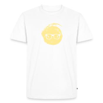 Lire le roman Bookworm - T-shirt Premium bio Homme - blanc - Devant - Nico (187cm)