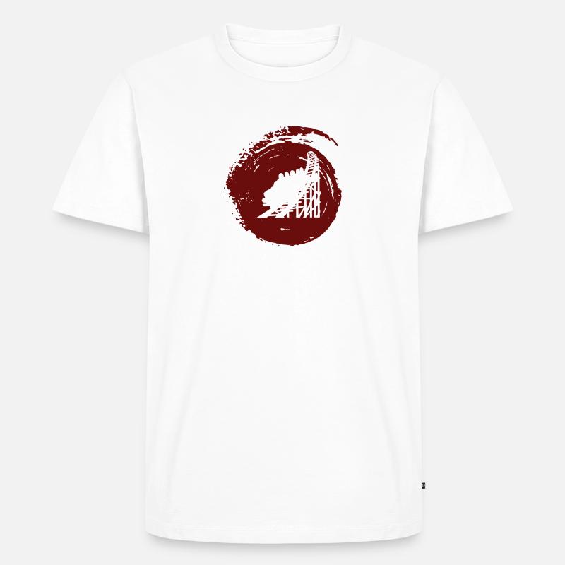 Achterbahn Lukas - Männer Premium Bio T-Shirt - Weiß