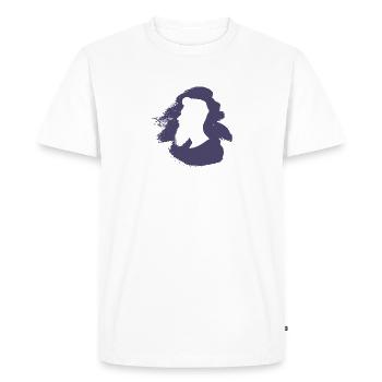 Ours Hipster à Barbe - T-shirt Premium bio Homme - blanc - Devant - Nico (187cm)