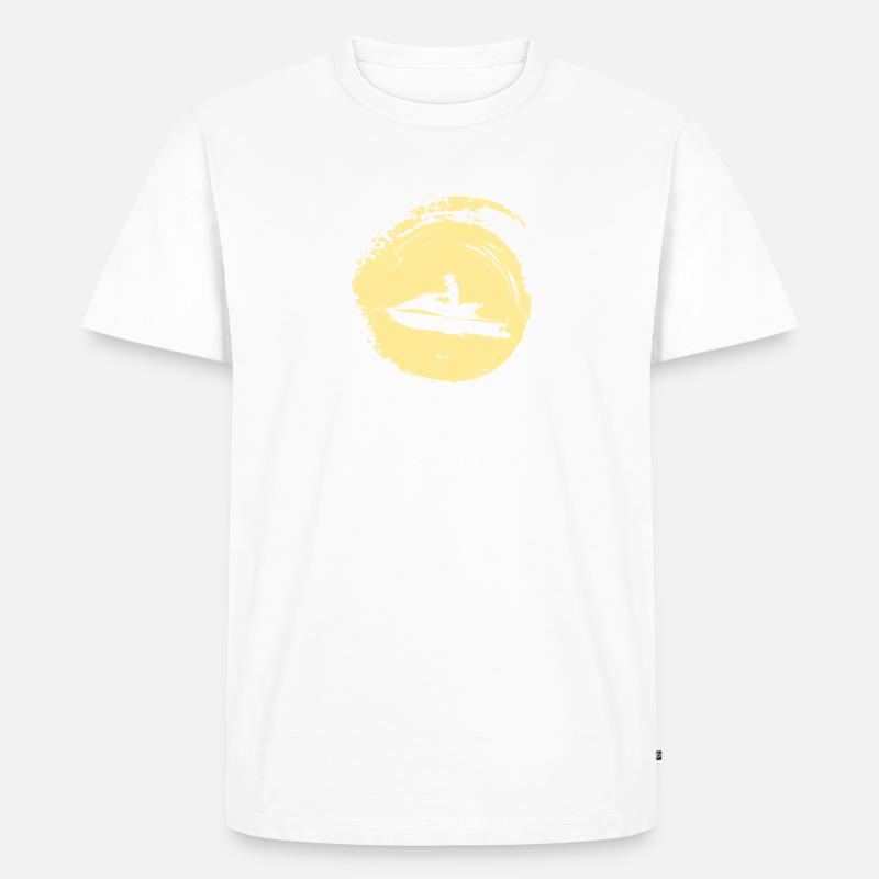 Jetski Motorboot Wakeskate - Männer Premium Bio T-Shirt - Weiß