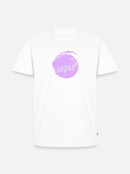 Vegan Pflanzlich Tierschutz - Männer Premium Bio T-Shirt - Weiß