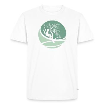 Crampons d’accrobranche - T-shirt Premium bio Homme - blanc - Devant - Nico (187cm)