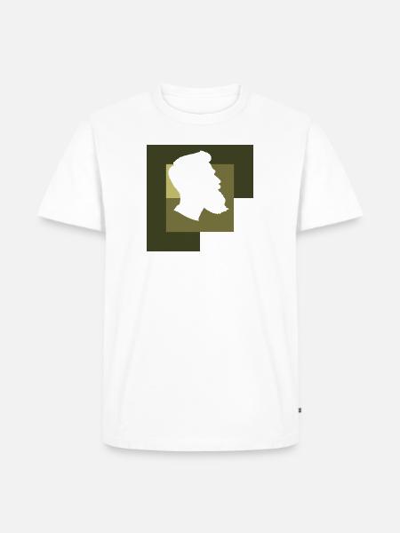 Gesichtsbehaarung Hipster - Männer Premium Bio T-Shirt - Weiß