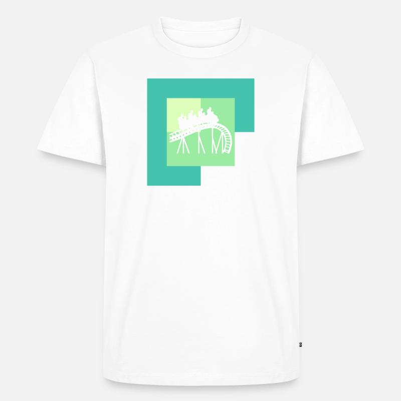 Achterbahn rollercoaster Maßkrug - Männer Premium Bio T-Shirt - Weiß