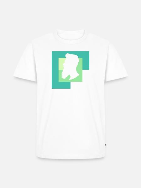 Gesichtsbehaarung Sir Gentleman - Männer Premium Bio T-Shirt - Weiß