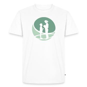 École primaire École primaire École primaire - T-shirt Premium bio Homme - blanc - Devant - Nico (187cm)
