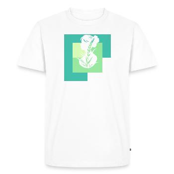 Bien-être animal végétalien - T-shirt Premium bio Homme - blanc - Devant - Nico (187cm)