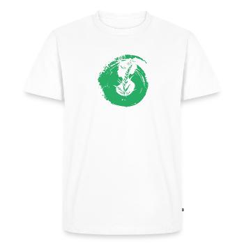 Viande végétalienne - T-shirt Premium bio Homme - blanc - Devant - Nico (187cm)