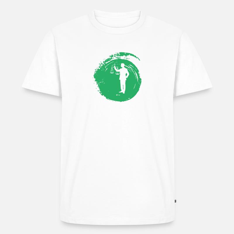 Richter Absatz - Männer Premium Bio T-Shirt - Weiß
